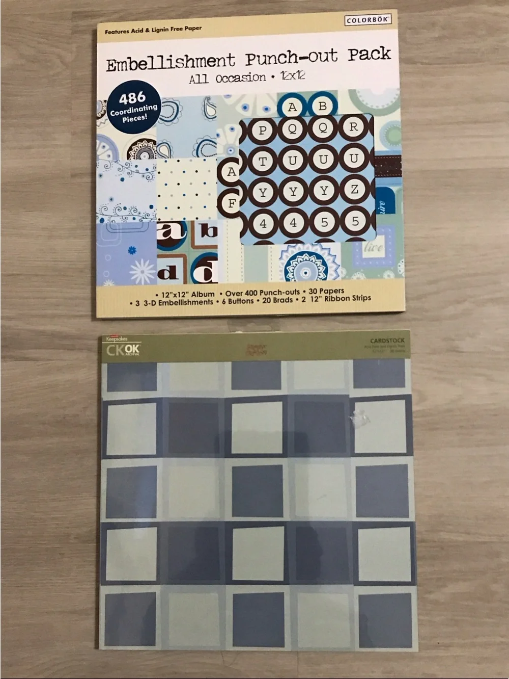 ColorBok Embellishment Punch-Out Pack – Blue Mix Craft Kit